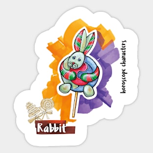 Rabbit horoscope Sticker